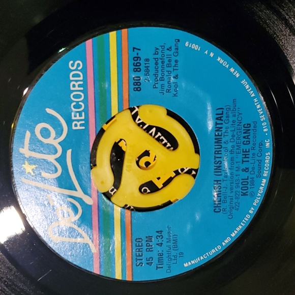 2/$8 KOOL AND THE GANG 45 Rpm Cherish and Cherish instrumental - Picture 4 of 4